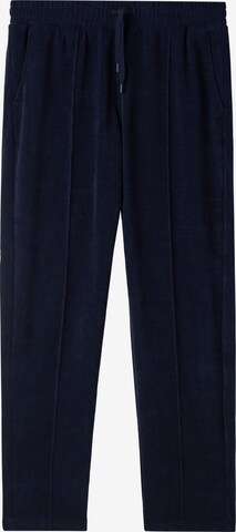 INTIMISSIMI Regular Pleat-Front Pants in Blue: front