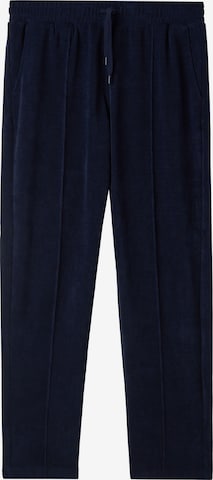INTIMISSIMI Regular Pleat-Front Pants in Blue: front