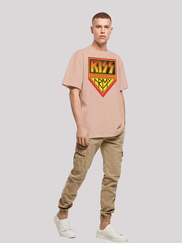 T-Shirt 'Kiss Army Logo' F4NT4STIC en beige
