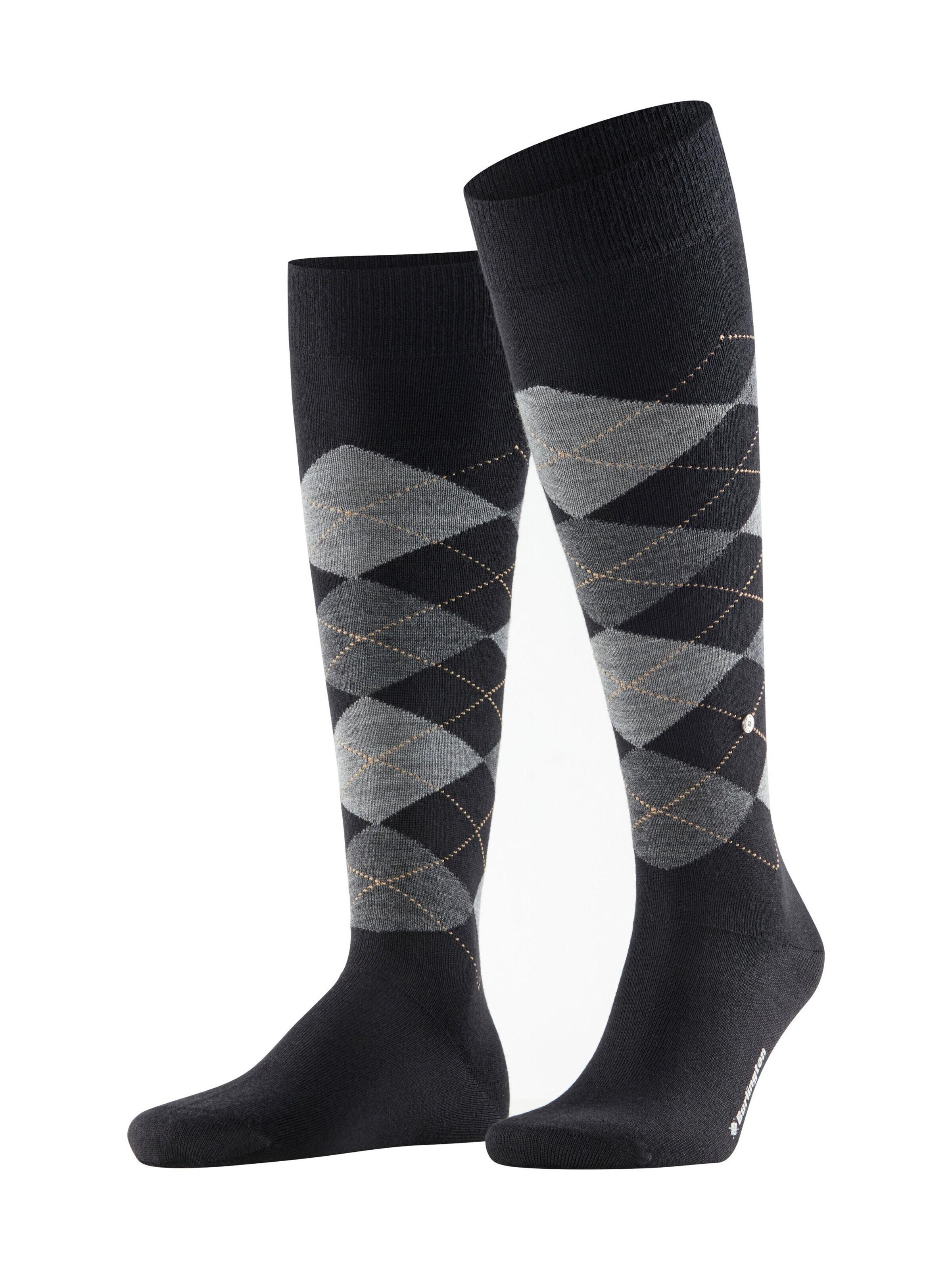 BURLINGTON Kniestrümpfe 'Edinburgh'‌‌‌‌‌‌‌‌ in Schwarz: Vorderseite