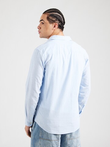 JACK & JONES Slim fit Button Up Shirt 'JJEBreeze' in Blue