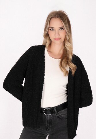 myMo ROCKS Strickjacke in Schwarz: Vorderseite