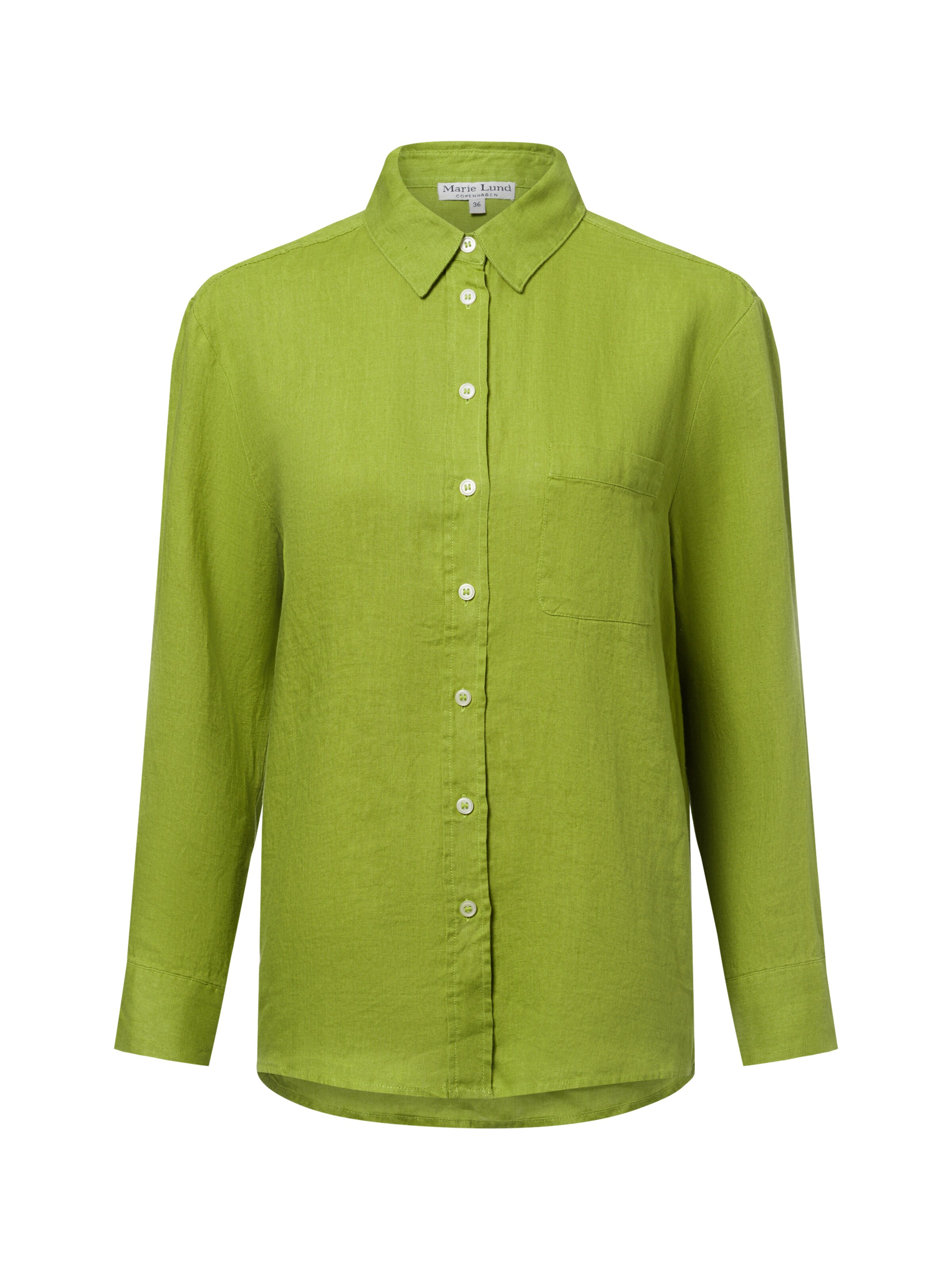 Marie Lund Leinenbluse ' ' in Grün: Vorderseite