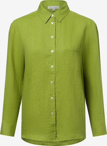 Marie Lund Leinenbluse ' ' in Grün: Vorderseite