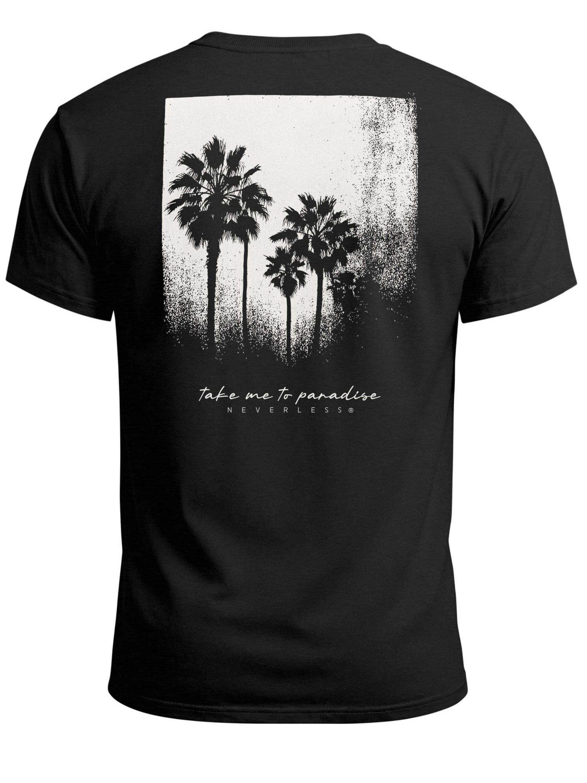 Neverless Shirt 'Palmen' in Black