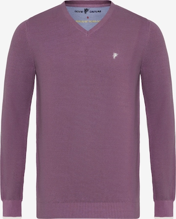 DENIM CULTURE Sweater 'Romario' in Purple: front