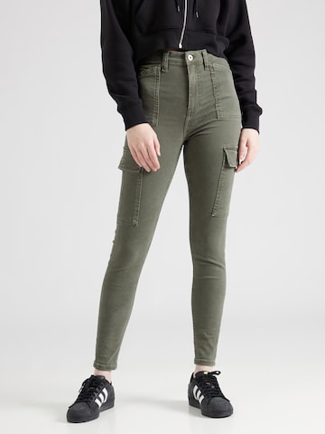 River Island Дънки Tapered Leg Карго дънки в зелено: отпред