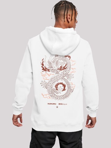 F4NT4STIC Sweatshirt 'Dragon fire' in White: front