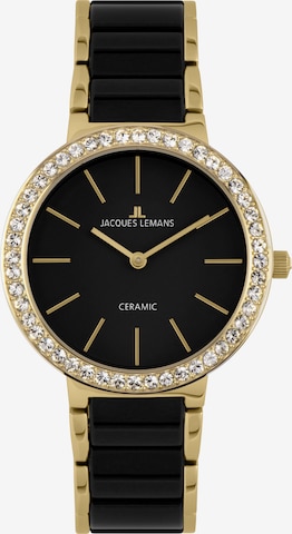 Jacques Lemans Analoguhr in Schwarz: Vorderseite