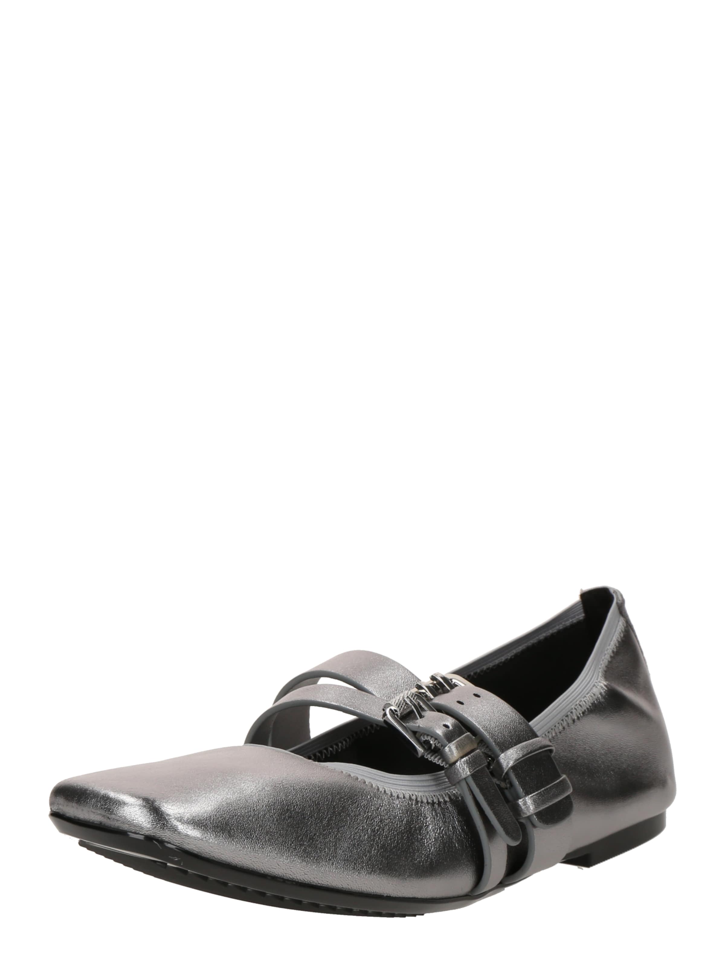 DKNY Nauhaballerina värissä harmaa: etupuoli