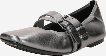 pilka DKNY Balerinos su dirželiais: priekis