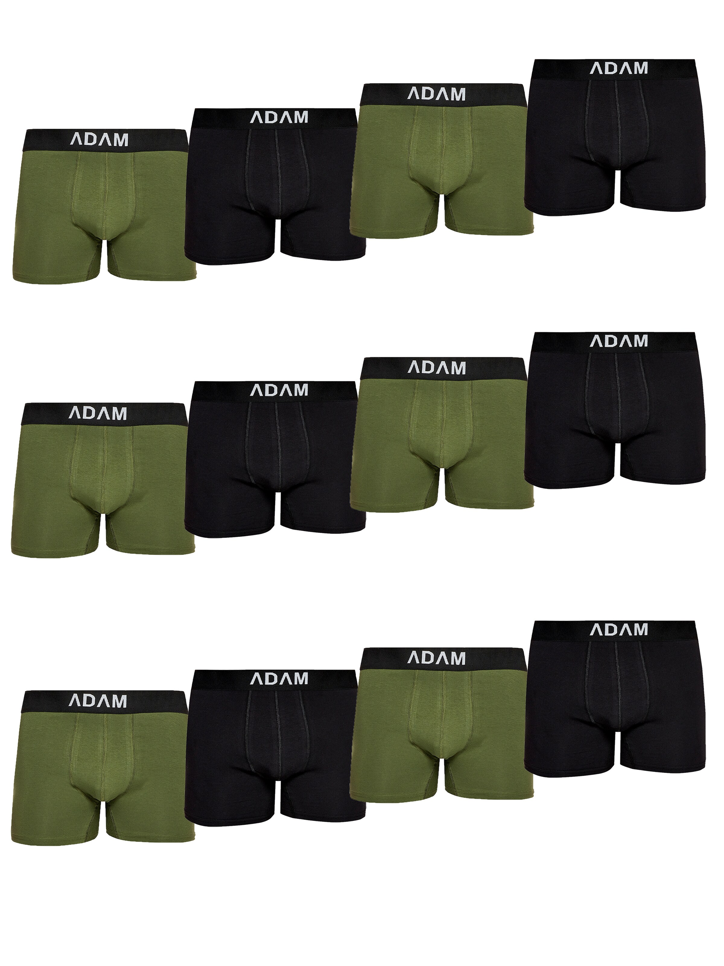 Adam Boxershorts '12er Pack'‌ in hellgrün, Produktansicht