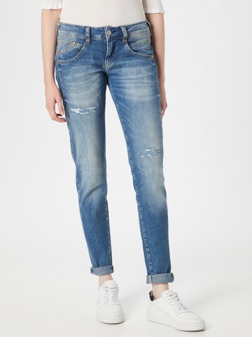 Herrlicher Slimfit Jeans 'Gila' in Blauw: voorkant