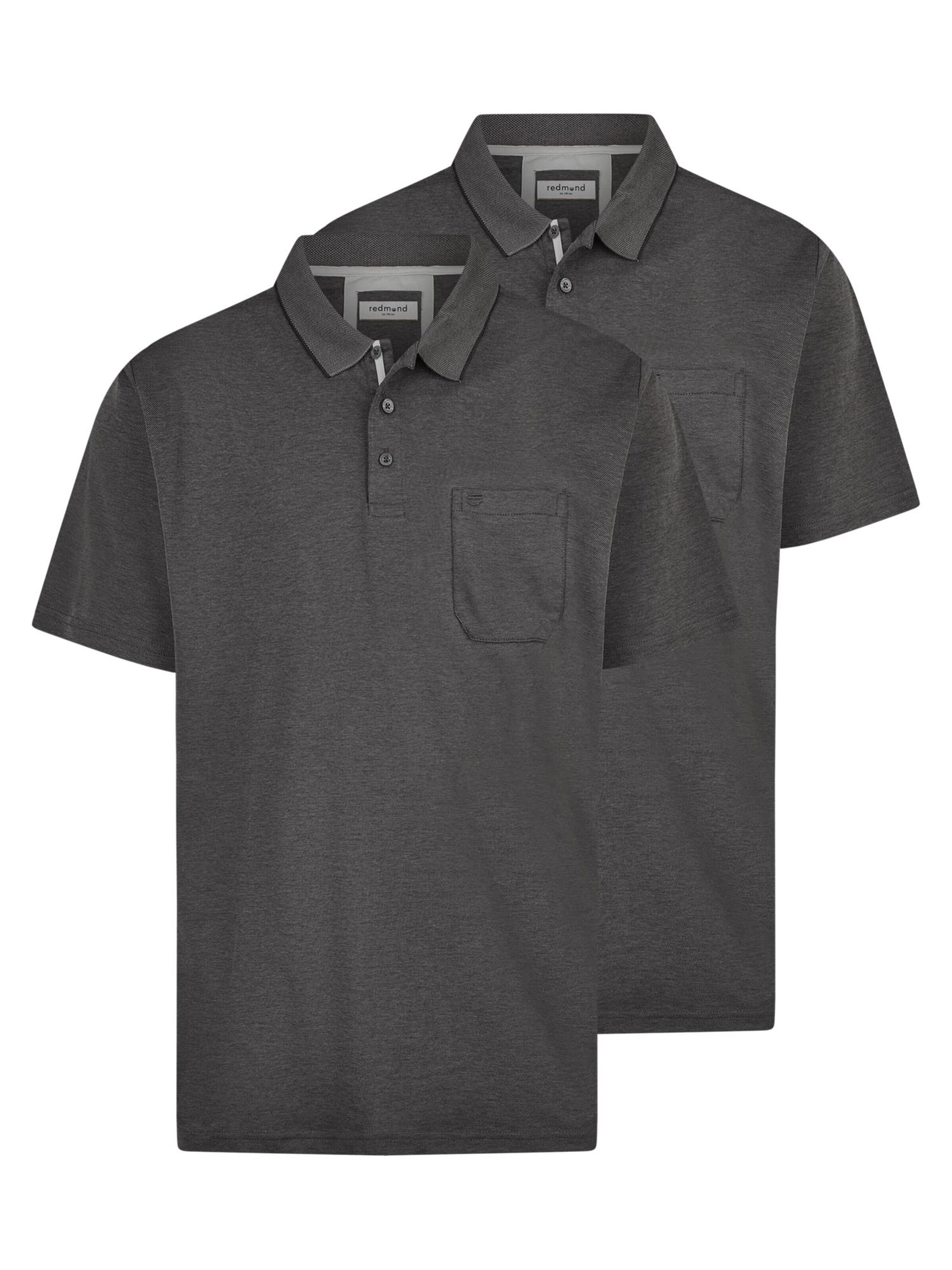redmond Shirt 'Basic'‌‌‌ in Grau: Vorderseite