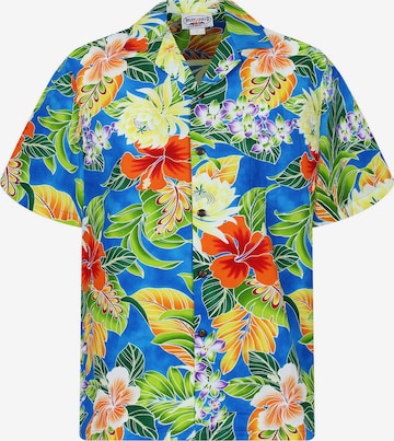 Pacific Legend Regular fit Button Up Shirt 'New Flower' in Blue: front