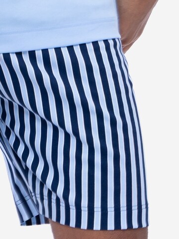 Mey Short Pajamas 'Graphic Stripes' in Blue