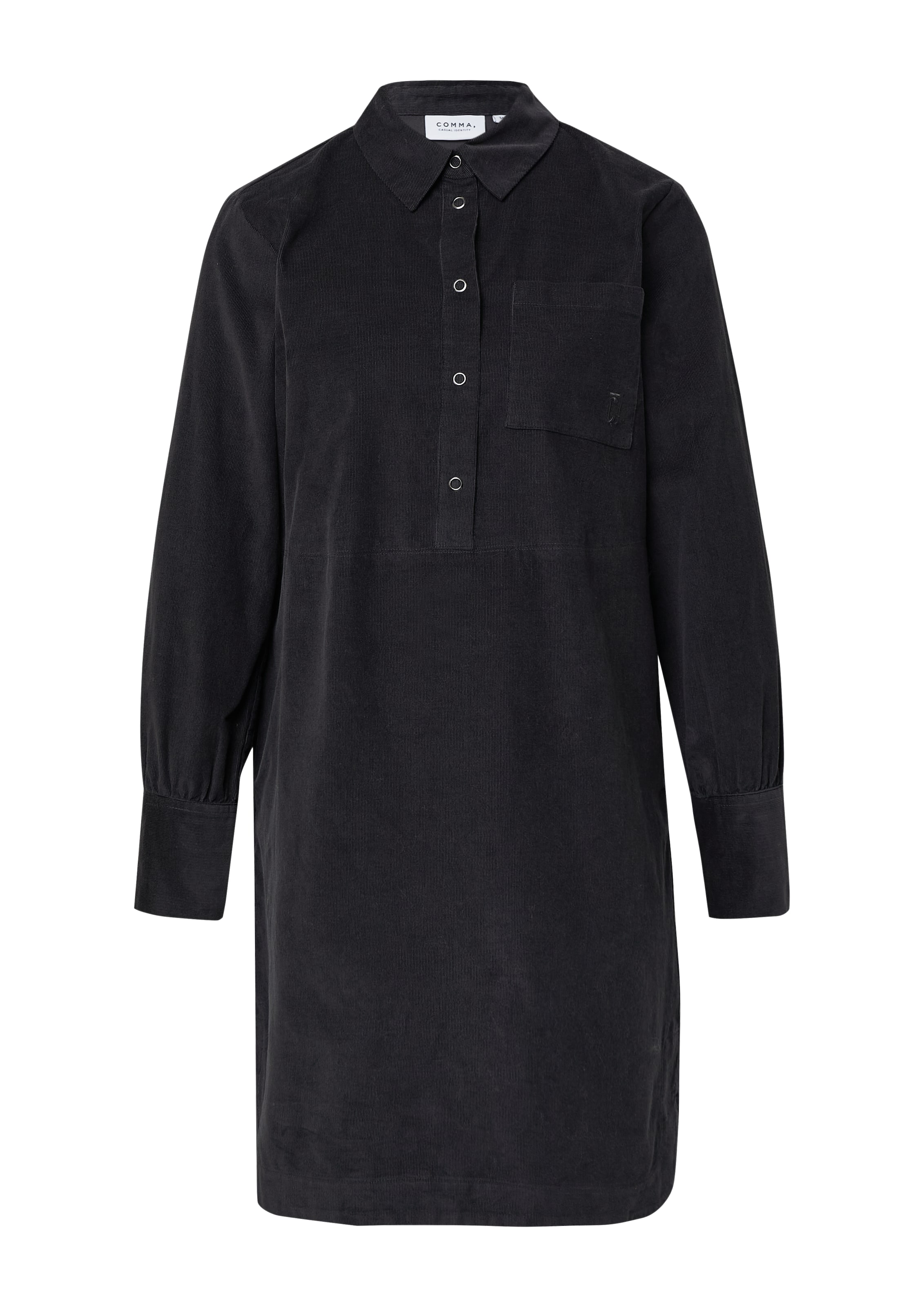 Robe-chemise comma casual identity en noir : devant