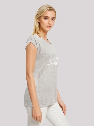 T-shirt 'Heartbeat Dog Love' F4NT4STIC en gris