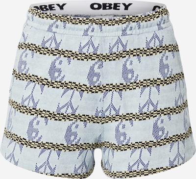 Obey Pants 'ESTELLE' in Blue / Light blue / Light yellow / Black, Item view