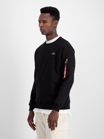 ALPHA INDUSTRIES Sweatshirt in Zwart