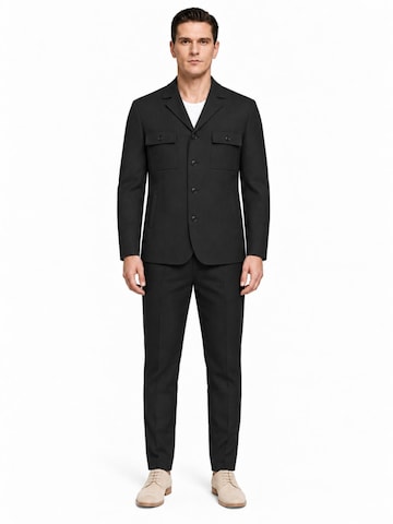 ALLTHEMEN Regular Suit 'Fadenstille' in Black: front