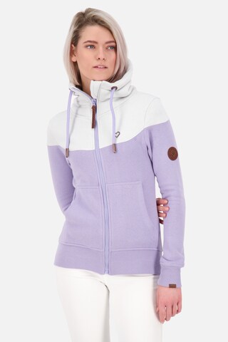 Alife and Kickin Zip-Up Hoodie 'ValenaAK' in Purple: front