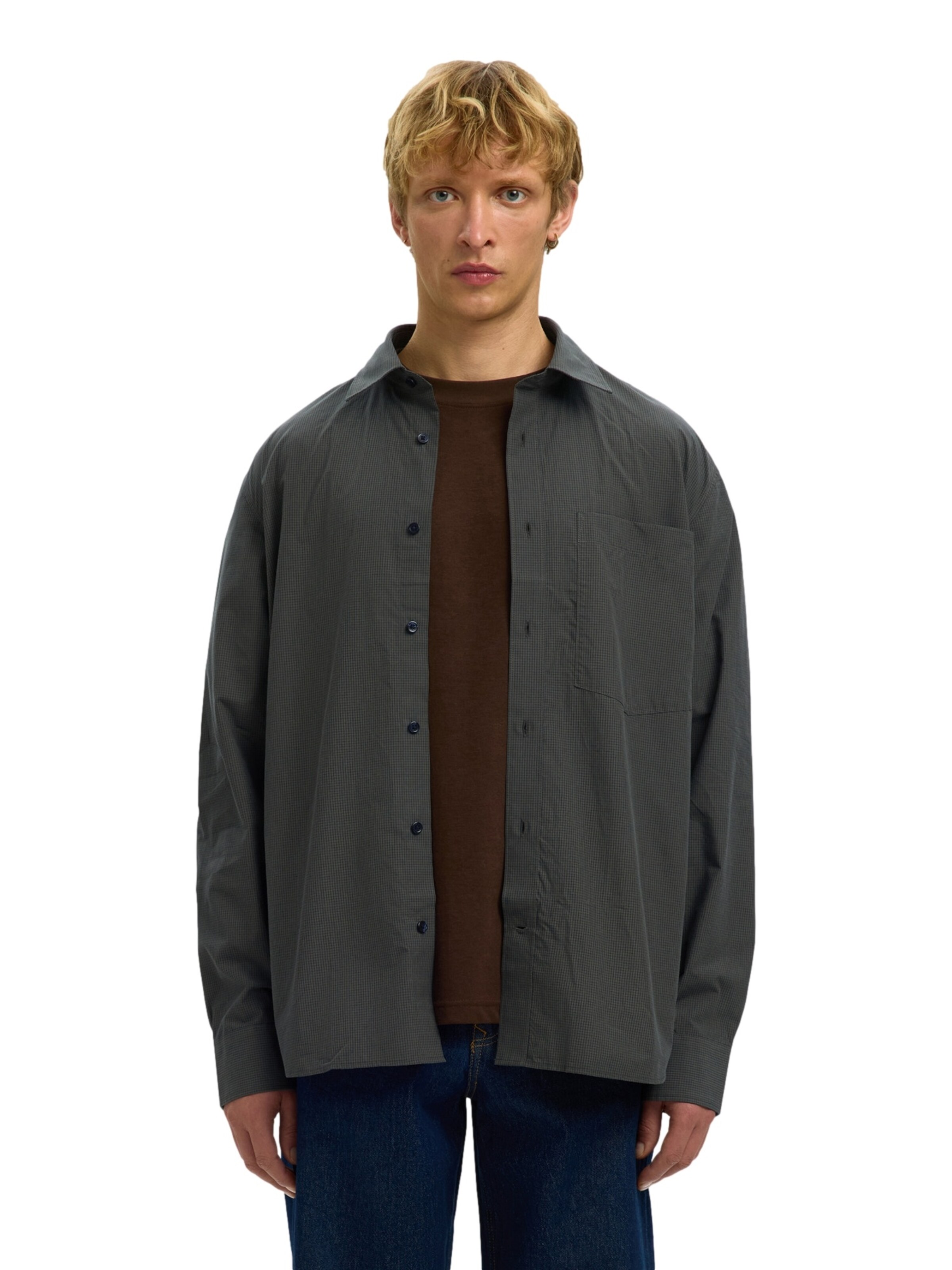 SELECTED HOMME Comfort fit Overhemd 'Larry' in Groen: voorkant