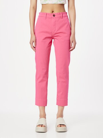 Coupe slim Pantalon chino 'Thareza' Claire en rose : devant