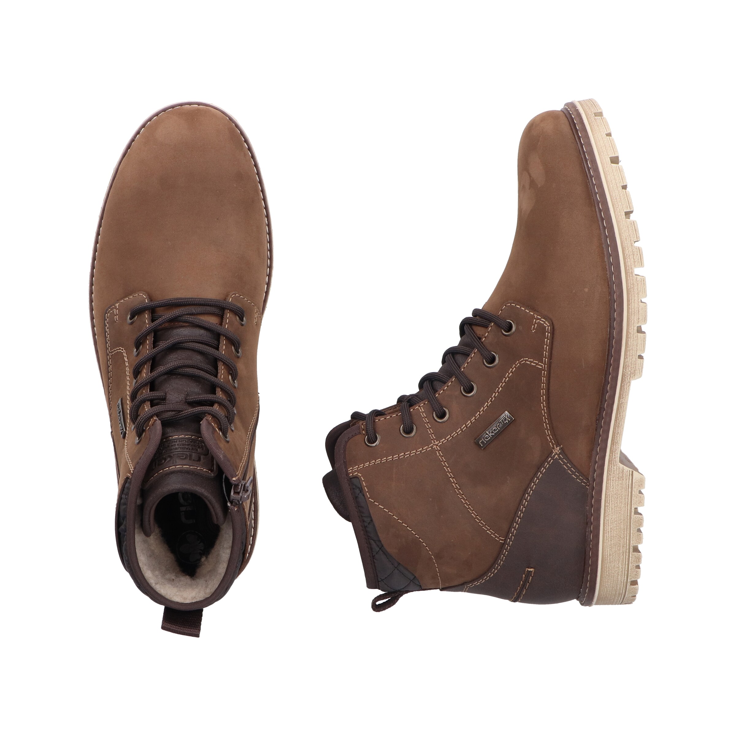 Rieker Lace-Up Boots in Brown