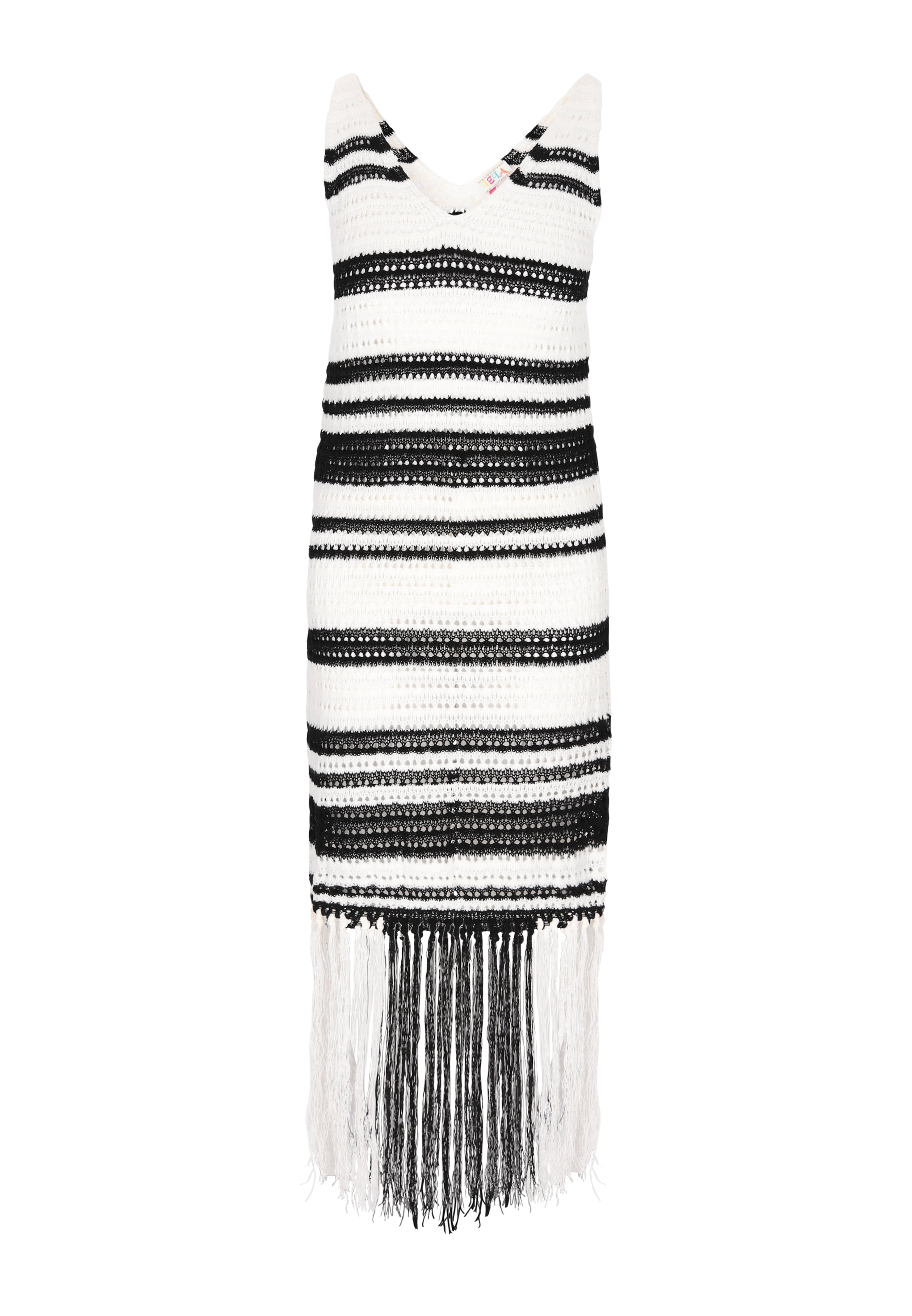 IZIA Stickad klänning 'Fashion Look' i vit: framsida