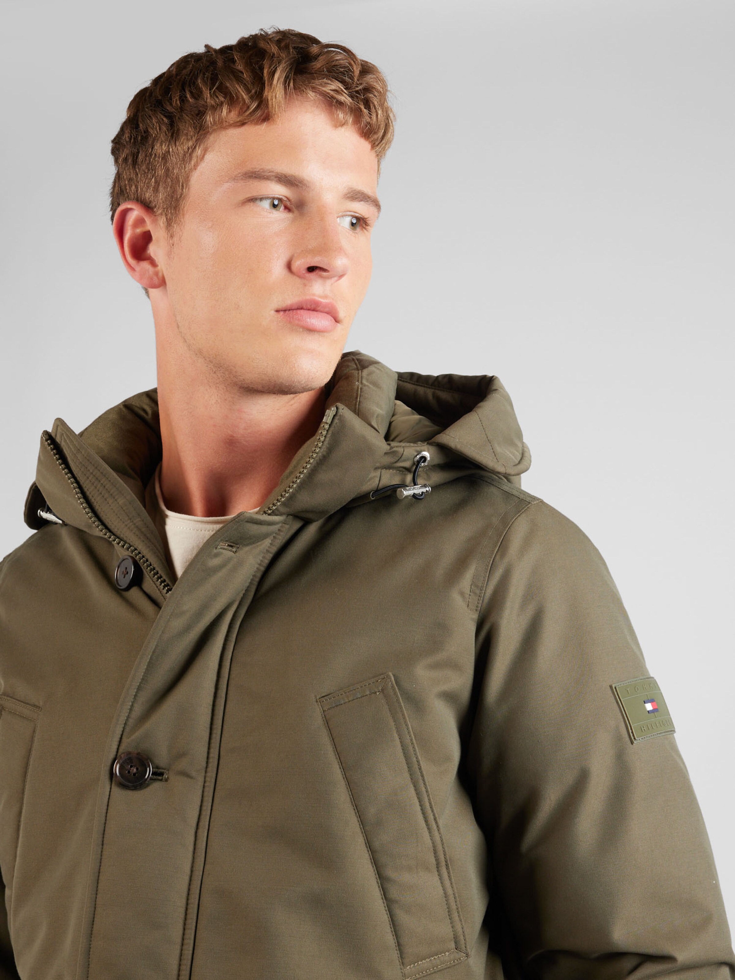 Parka khaki tommy hilfiger sale