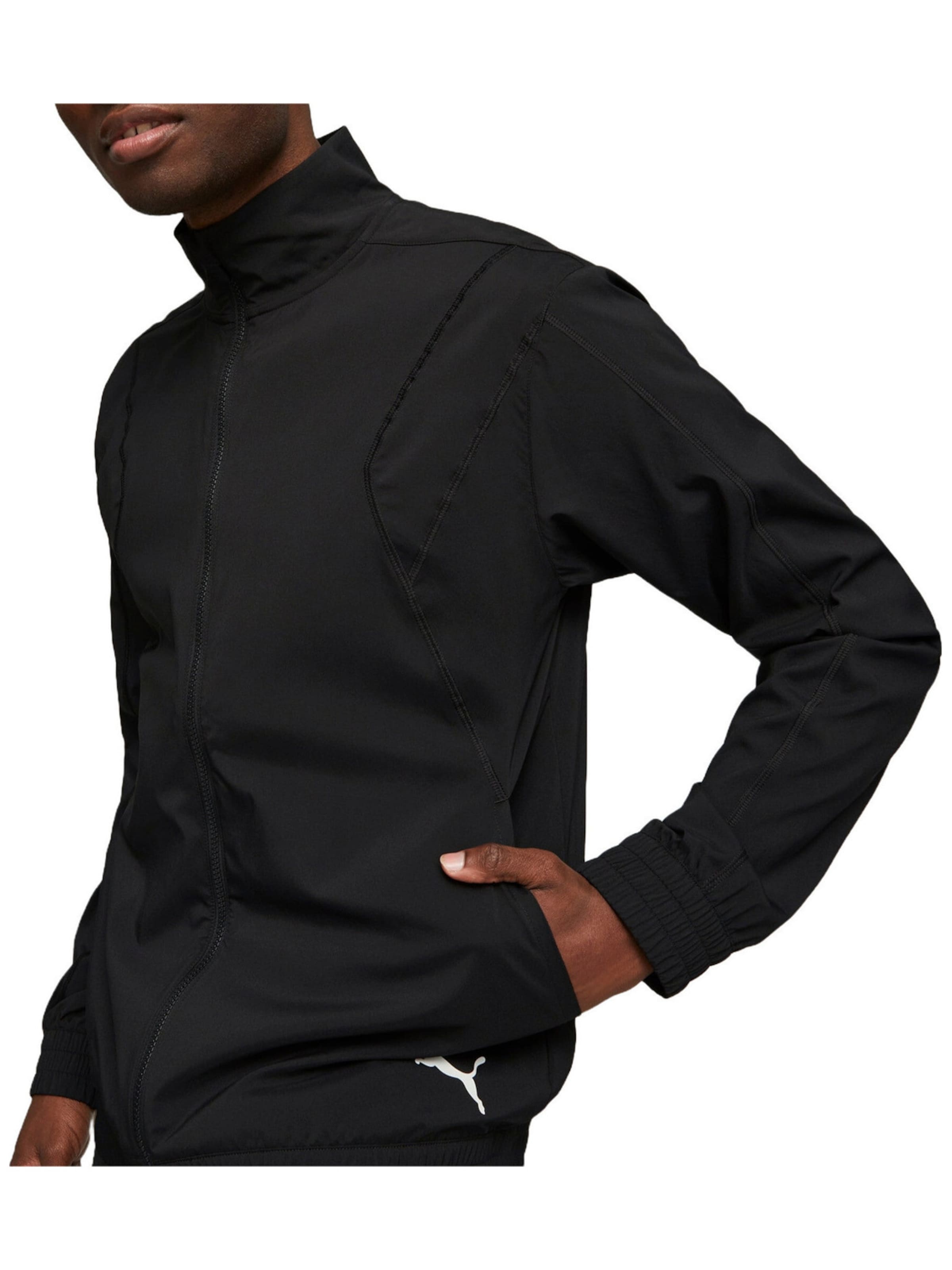 Giacca sportiva 'Puma Zip-up Tracksuit Jacket Fit Woven' di PUMA in nero