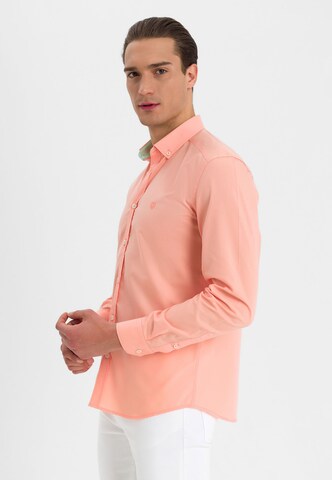 Jimmy Sanders Slim Fit Hemd in Orange