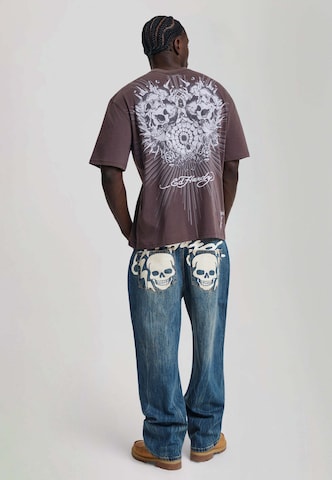 Ed Hardy Ohlapna forma Kavbojke | modra barva