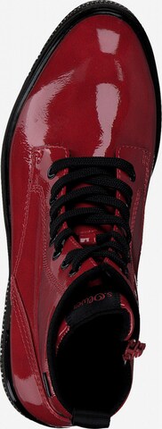 s.Oliver Lace-Up Ankle Boots in Red