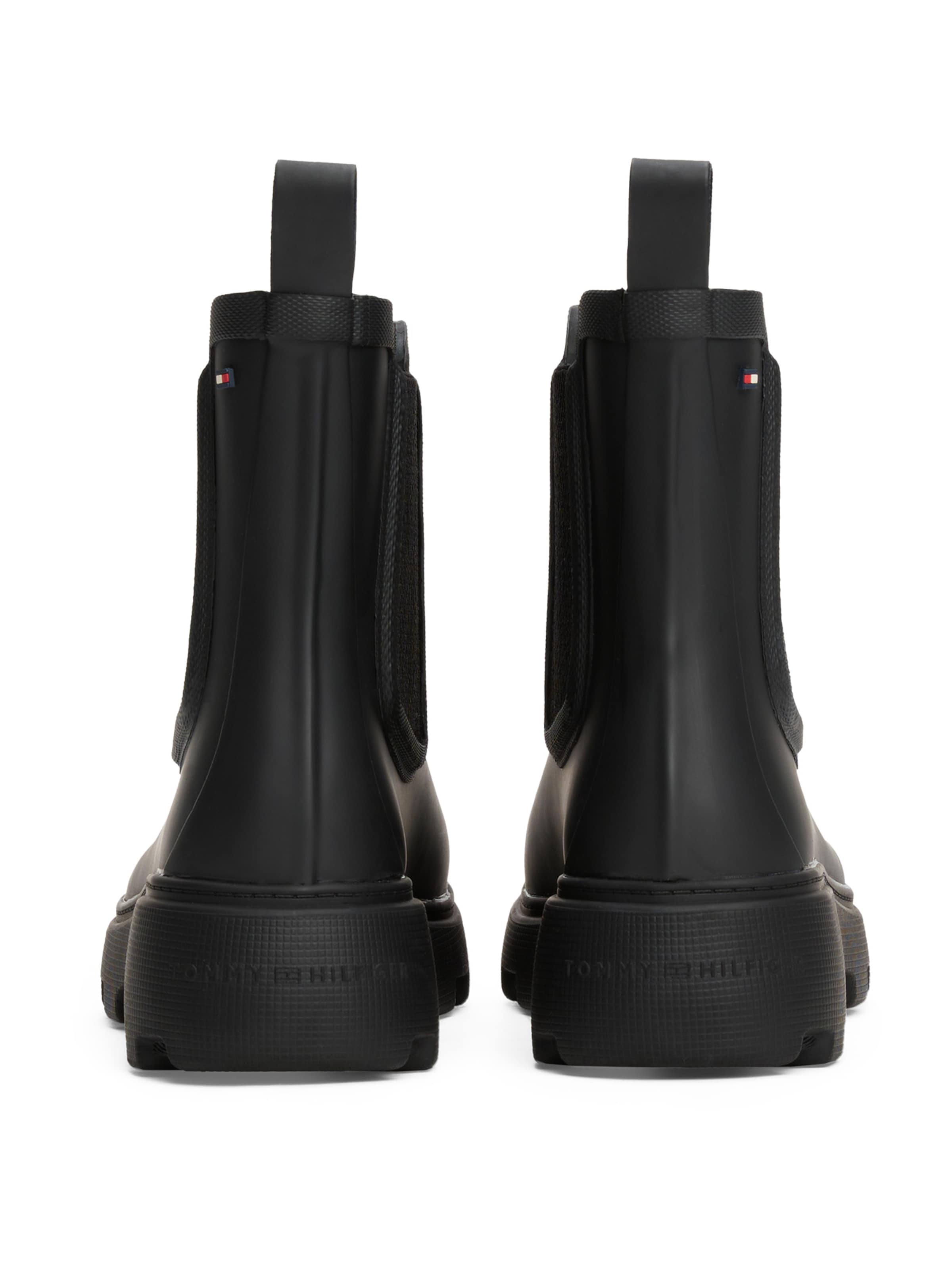 TOMMY HILFIGER Gumicsizmák - fekete
