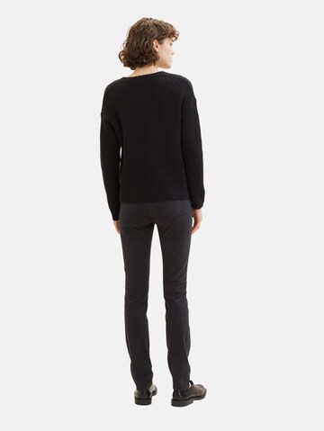 Coupe slim Jean 'Alexa' TOM TAILOR en noir