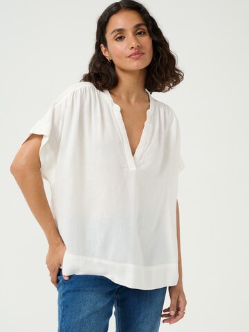 Camicia da donna 'KAmilia' di Kaffe in bianco: frontale