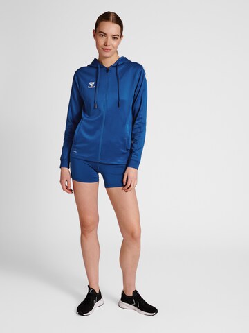 Hummel Athletic Zip-Up Hoodie in Blue