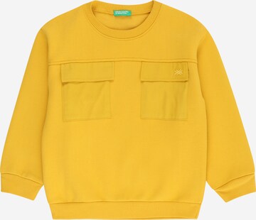 UNITED COLORS OF BENETTON Sweatshirt i gul: framsida