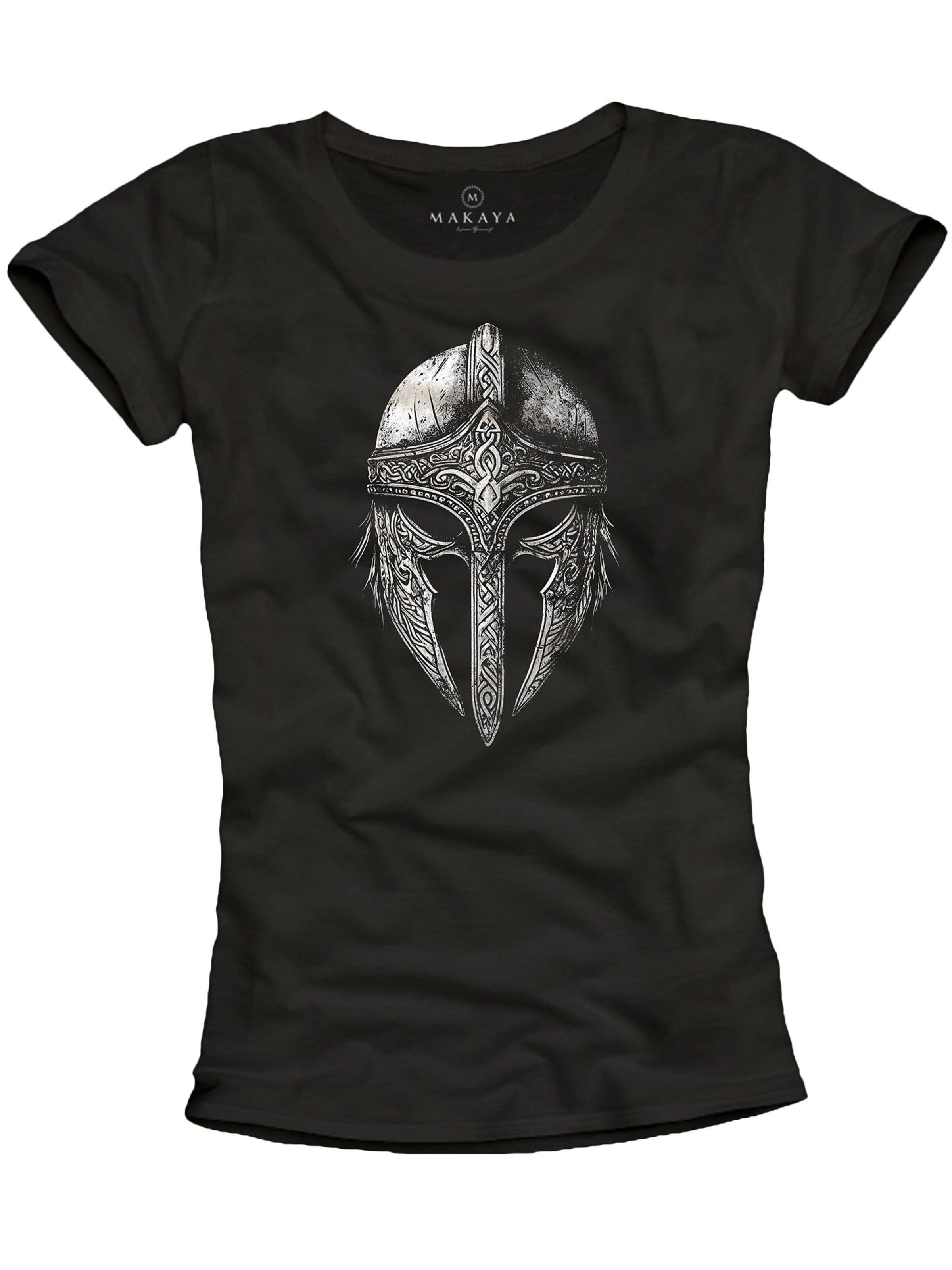 MAKAYA Shirt 'Vikinger Helm' in Black: front