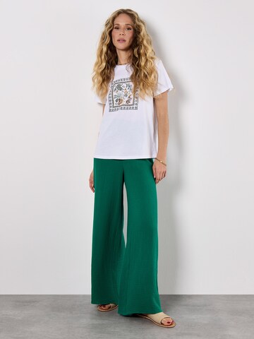 Wide Leg Pantalon ' ' Apricot en vert : devant