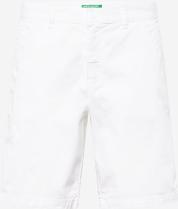 Pantalon chino UNITED COLORS OF BENETTON en blanc : devant