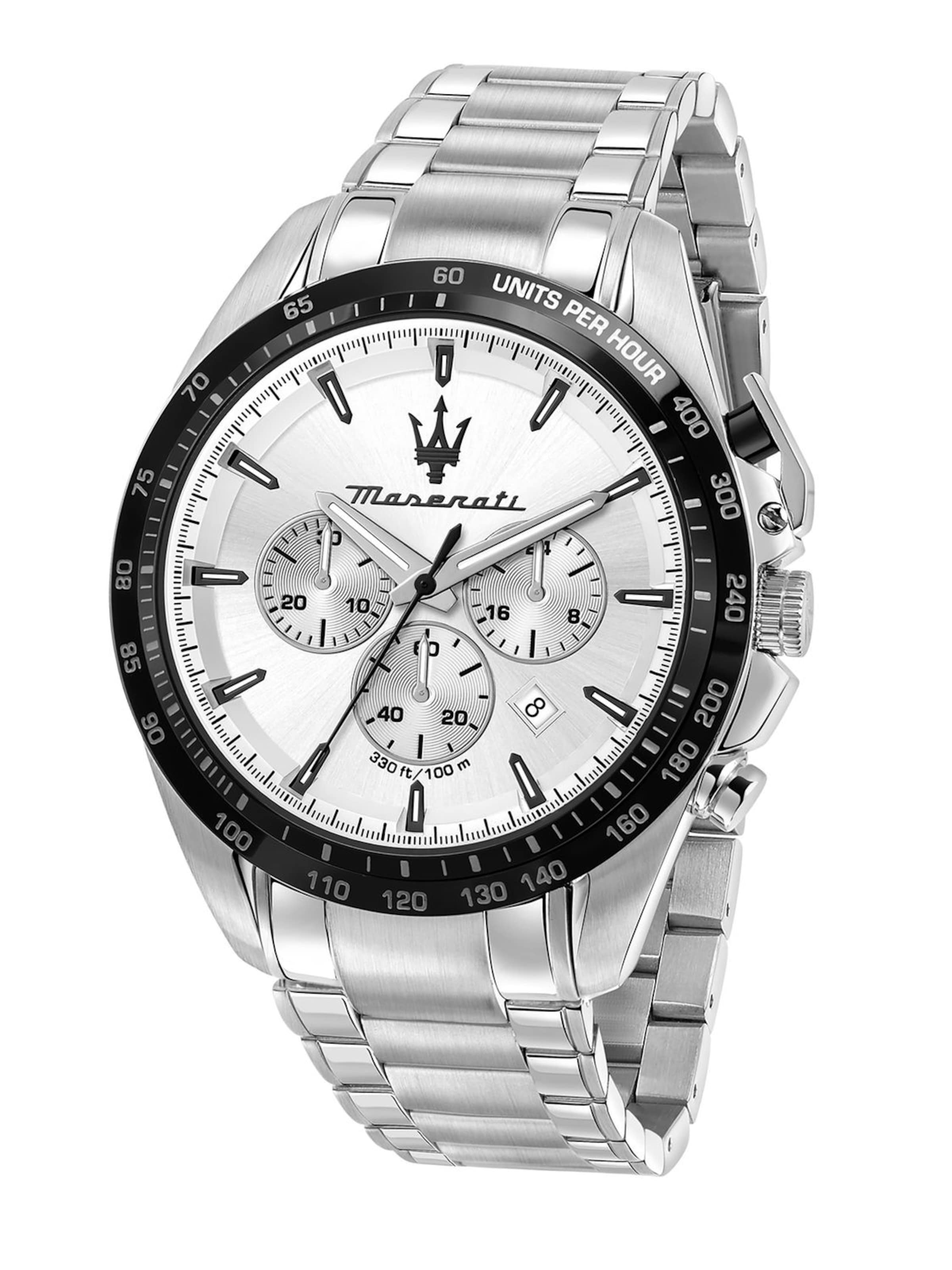 Maserati Analoog horloge in Zilver: voorkant