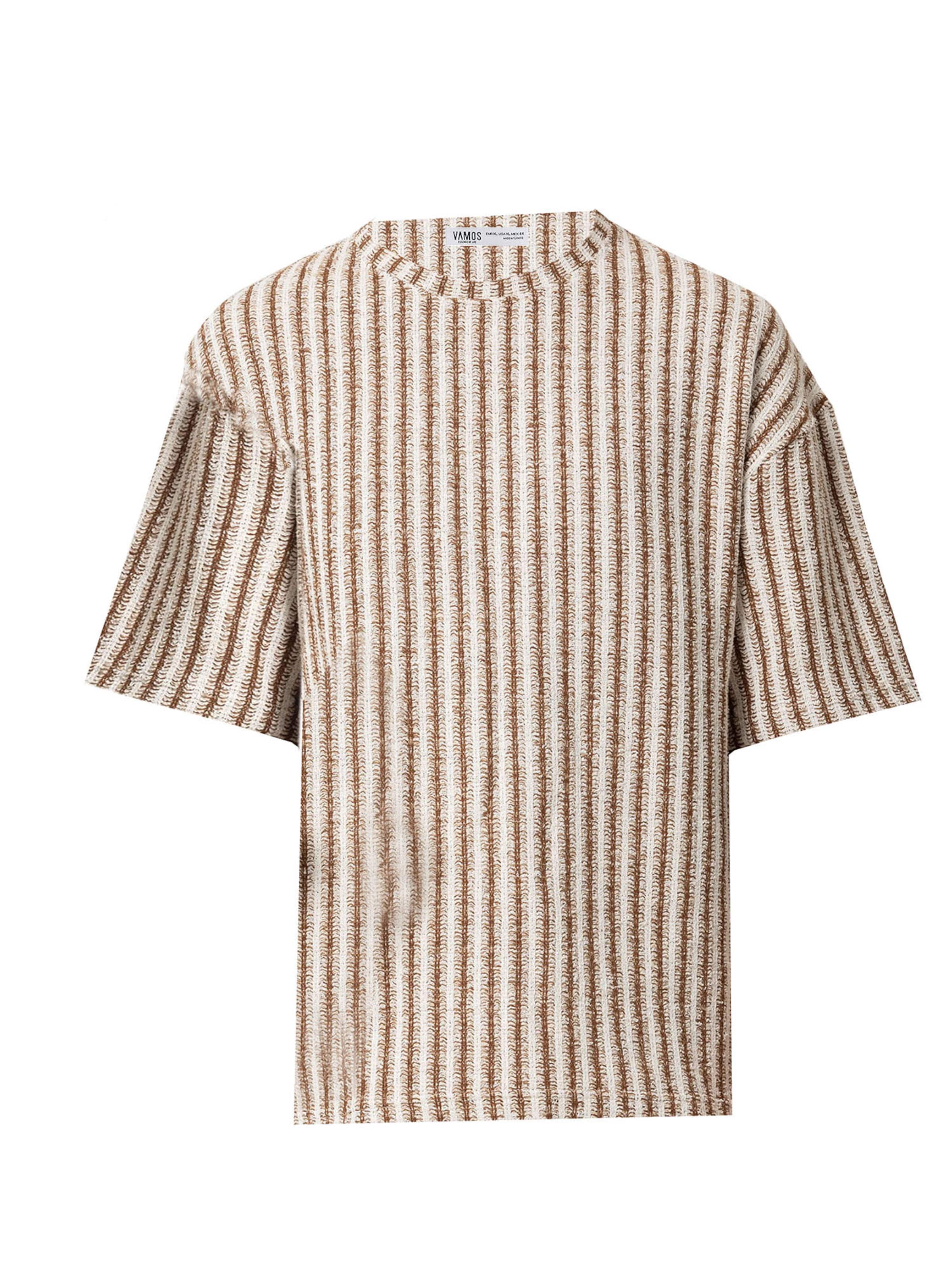 VAMOS CLO Majica &#x27;Loiret&#x27; | rjava barva: sprednja stran