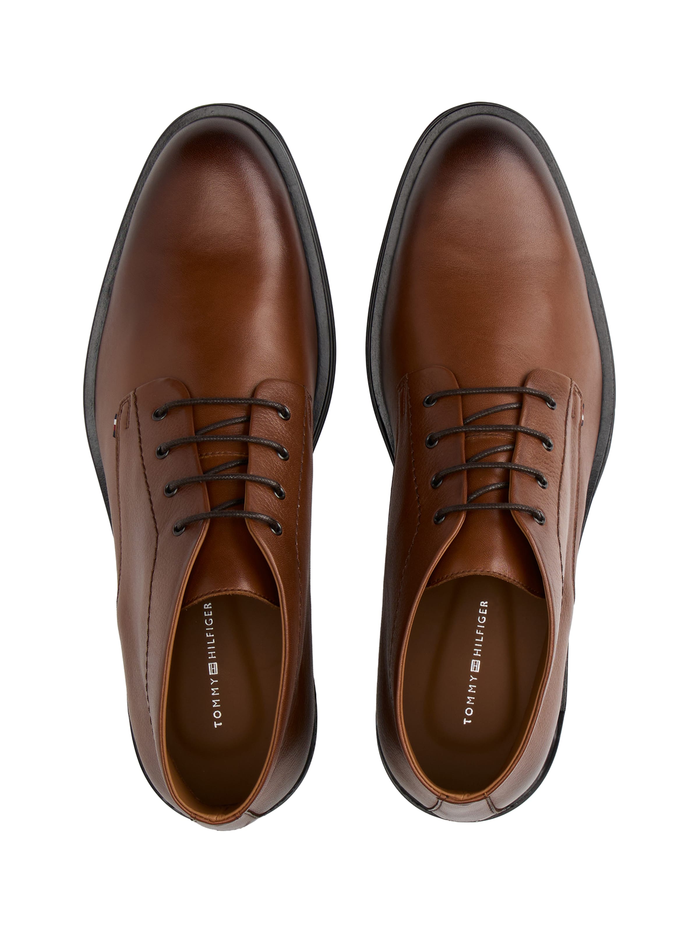 TOMMY HILFIGER Šnurovacie čižmy - Hnedá