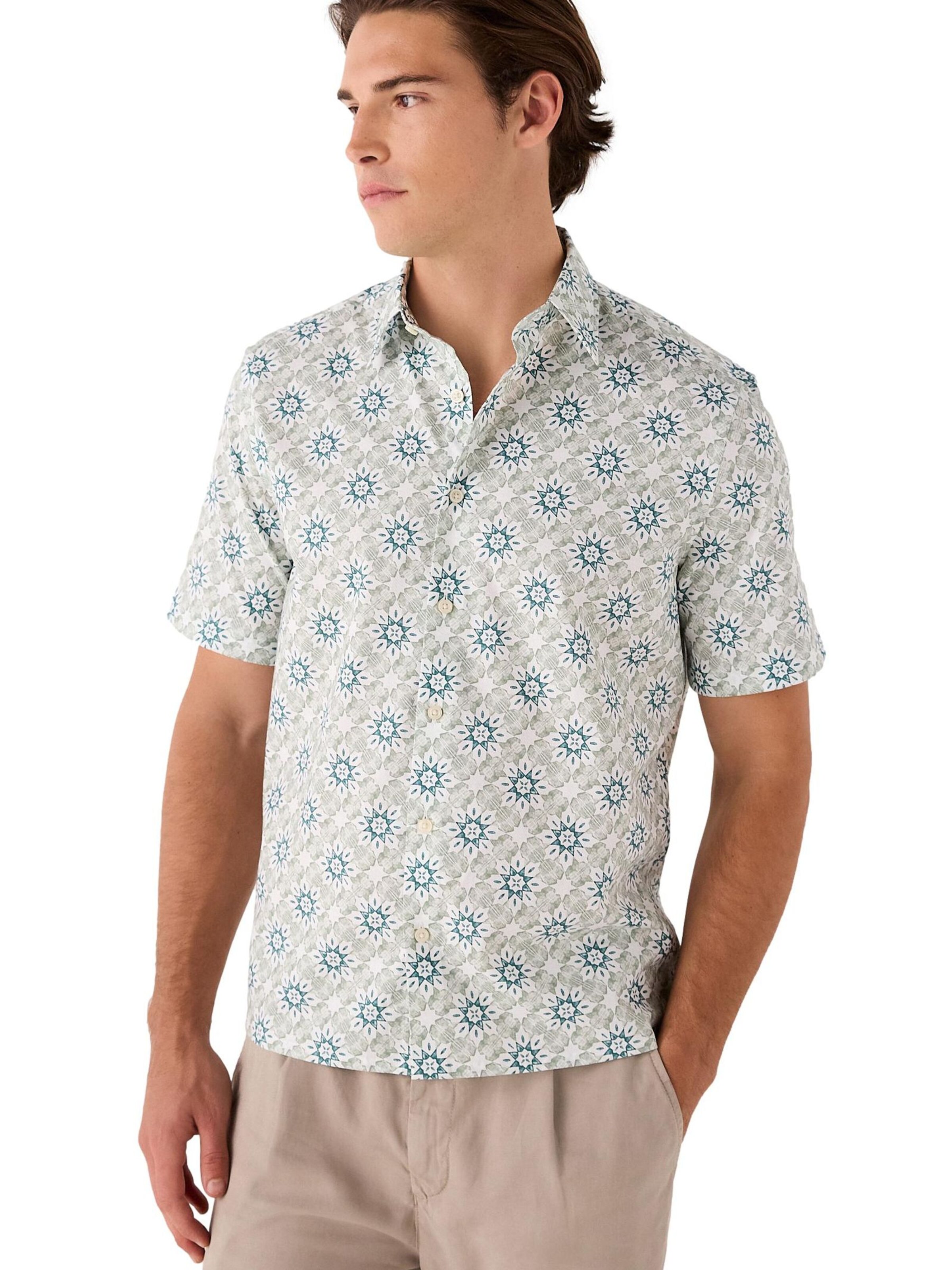 Next Regular fit Overhemd in Groen: voorkant