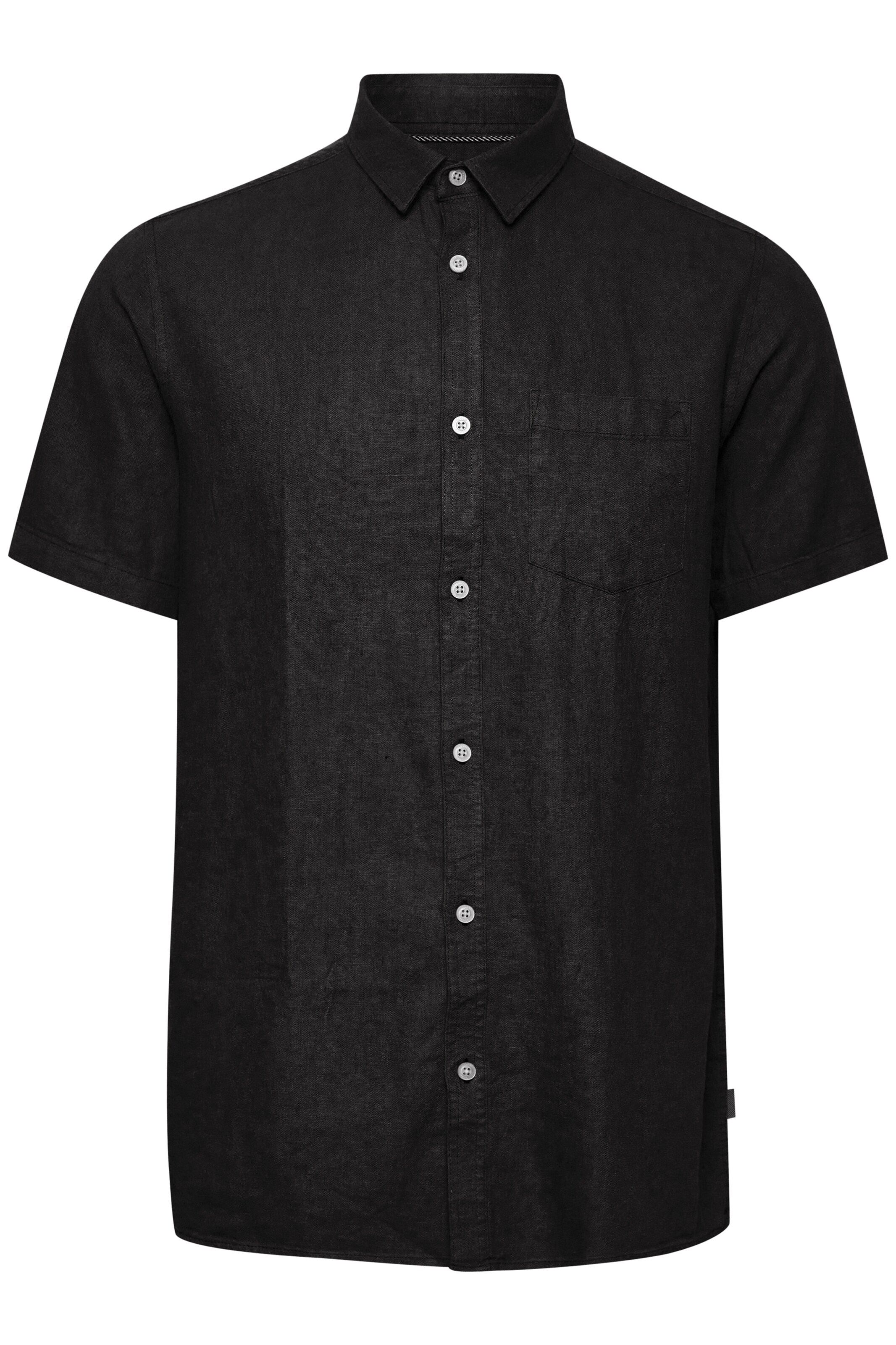 !Solid Button Up Shirt 'Allan' in Black: front