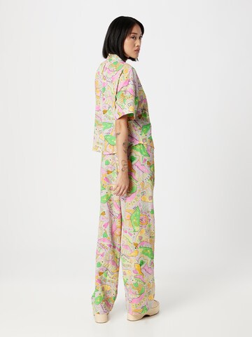 Monki - Pierna ancha Pantalón en Mezcla de colores