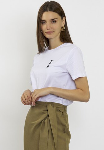 FRESHLIONS Shirt 'Embroidere' in White